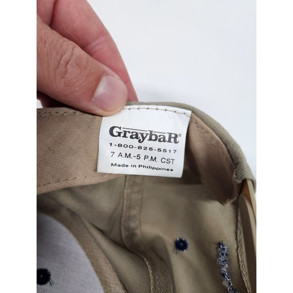 Graybar Hat Cap Tan and Blue Electrical Data Voice SnapBack - Picture 6 of 6